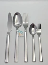 مجموعة من خمسة أطقم من طراز شوكة، ملعقة شاي، ملعقة من الفولاذ غير القابل للصدأ بالفضة Specification image